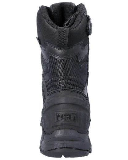 Black Coloured Magnum Mens Spider Exo 8.0 SZ Waterproof Occupational Boots on white background 