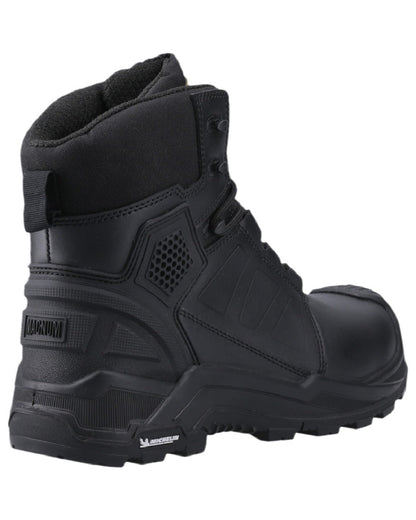Black Coloured Magnum Mens Storm Force 6.0 Waterproof Safety Boots on white background 
