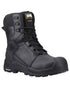 Black Coloured Magnum Mens Storm Force 8.0 Waterproof Safety Boots on white background 