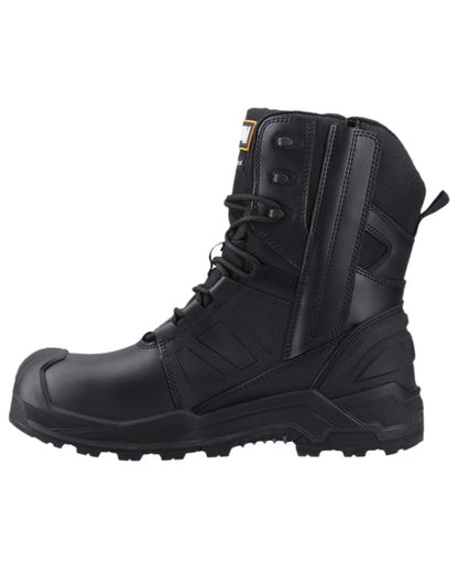 Black Coloured Magnum Mens Storm Force 8.0 Waterproof Safety Boots on white background 