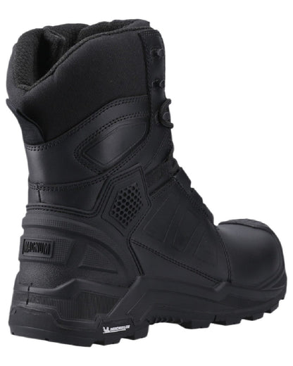 Black Coloured Magnum Mens Storm Force 8.0 Waterproof Safety Boots on white background 