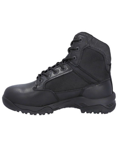 Black Coloured Magnum Mens Strike Force 6.0 Waterproof Uniform Boots on white background 
