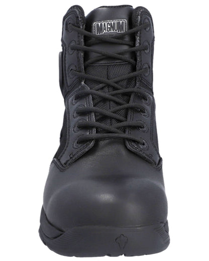 Black Coloured Magnum Mens Strike Force 6.0 Waterproof Uniform Boots on white background 