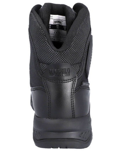 Black Coloured Magnum Mens Strike Force 6.0 Waterproof Uniform Boots on white background 
