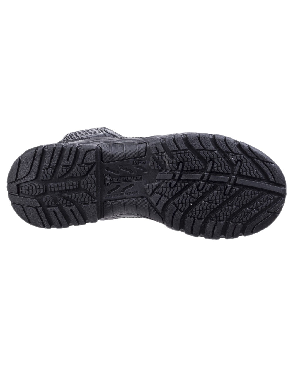 Black Coloured Magnum Mens Strike Force 8.0 Side-Zip Waterproof Uniform Boots on white background 