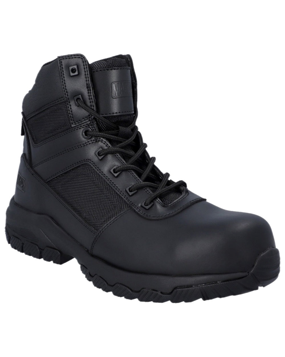 Black Coloured Magnum Mens Vanguard 6.0 CT CP Safety Boots on white background 