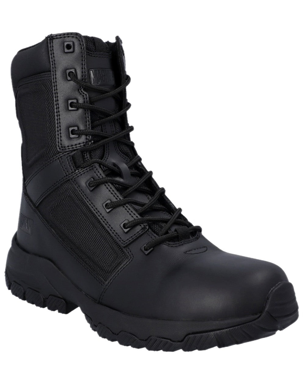 Black Coloured Magnum Mens Vanguard 8.0 Occupational Boots on white background 