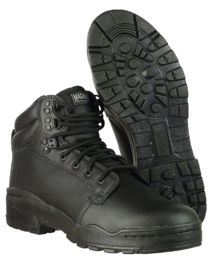 Black Coloured Magnum Patrol CEN Uniform Boots on white background 