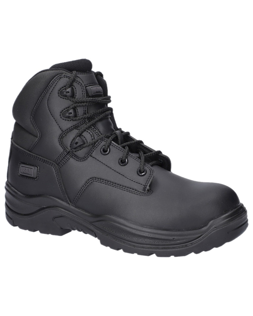 Black Coloured Magnum Precision Sitemaster CT CP Uniform Safety Boots on white background 
