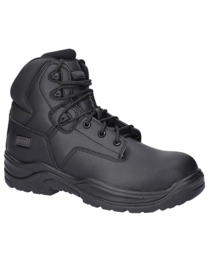 Black Coloured Magnum Precision Sitemaster CT CP Uniform Safety Boots on white background 