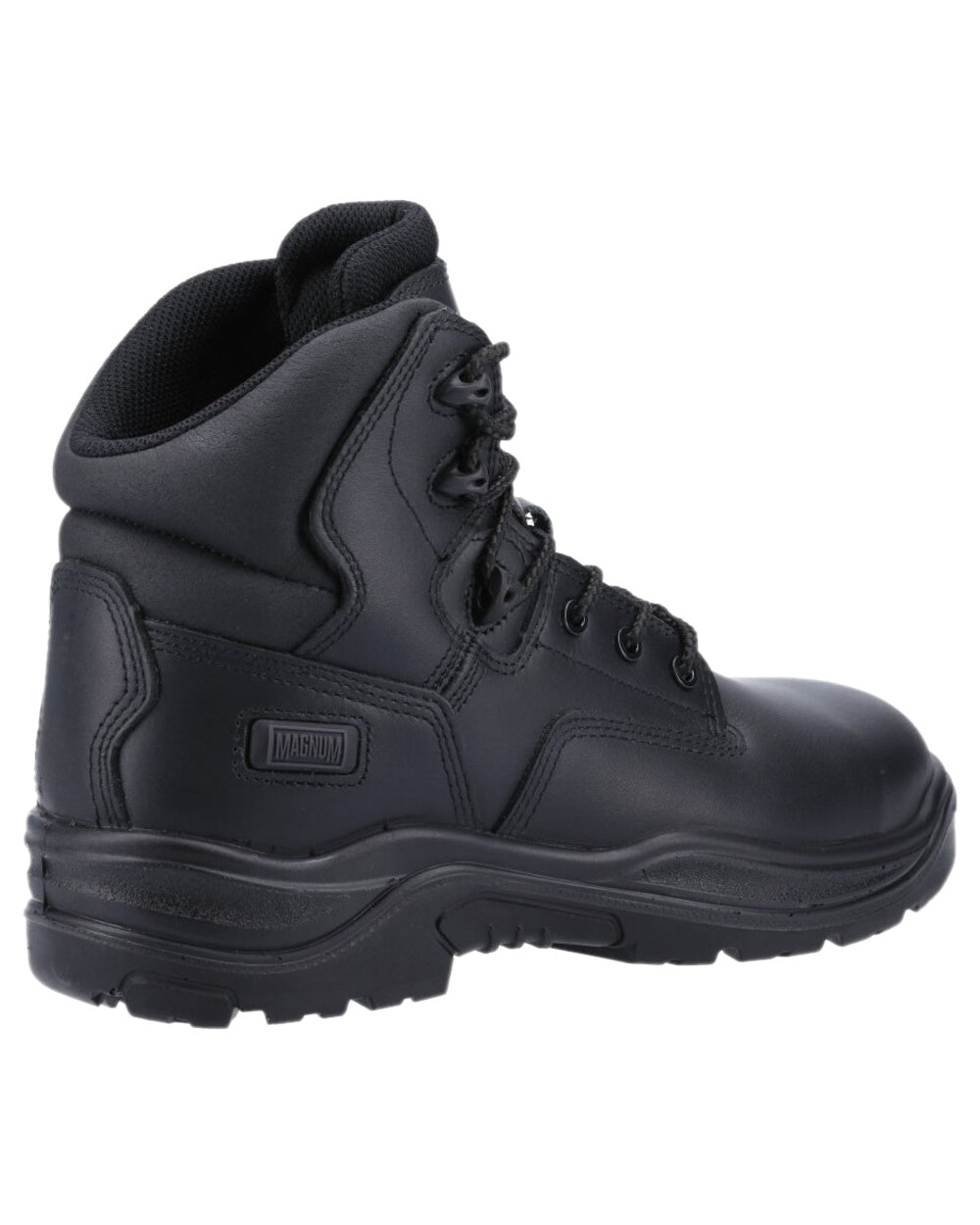 Black Coloured Magnum Precision Sitemaster CT CP Uniform Safety Boots on white background 