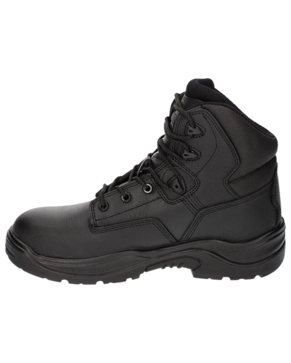 Black Coloured Magnum Precision Sitemaster CT CP Uniform Safety Boots on white background 