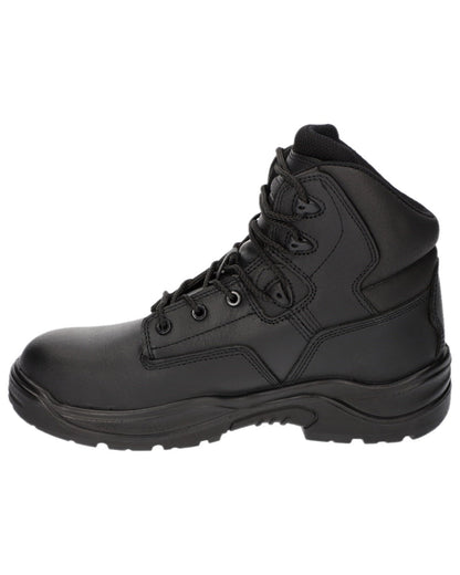 Black Coloured Magnum Precision Sitemaster CT CP Uniform Safety Boots on white background 