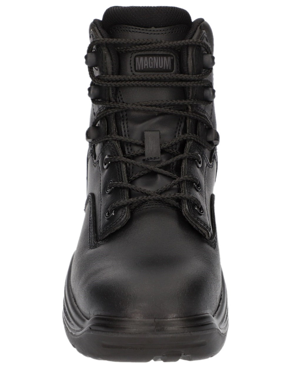Black Coloured Magnum Precision Sitemaster CT CP Uniform Safety Boots on white background 