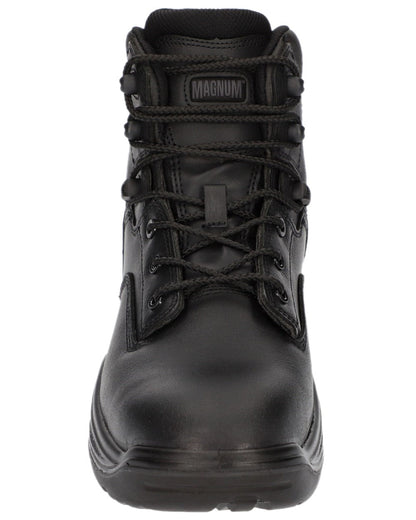 Black Coloured Magnum Precision Sitemaster CT CP Uniform Safety Boots on white background 