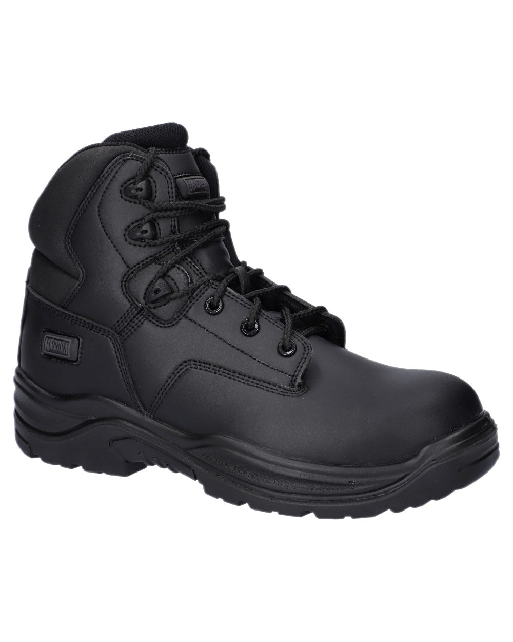 Black Coloured Magnum Precision Sitemaster CT CP Vegan Uniform Safety Boots on white background 