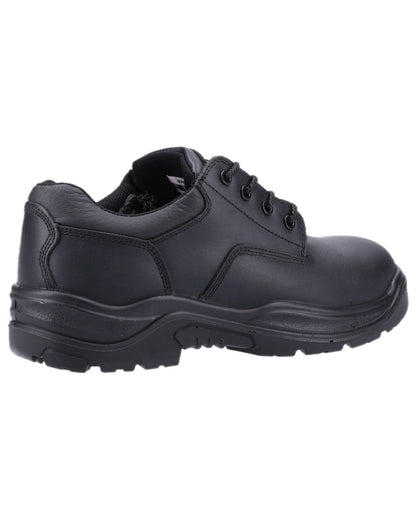 Black Coloured Magnum Precision Sitemaster Low CT CP Uniform Safety Shoes on white background 