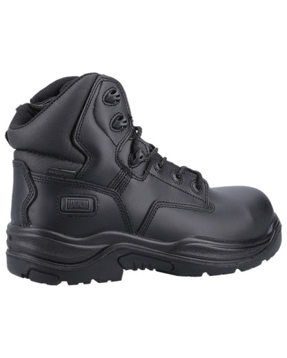Black Coloured Magnum Responder Side-Zip CT CP Waterproof Uniform Safety Boots on white background 