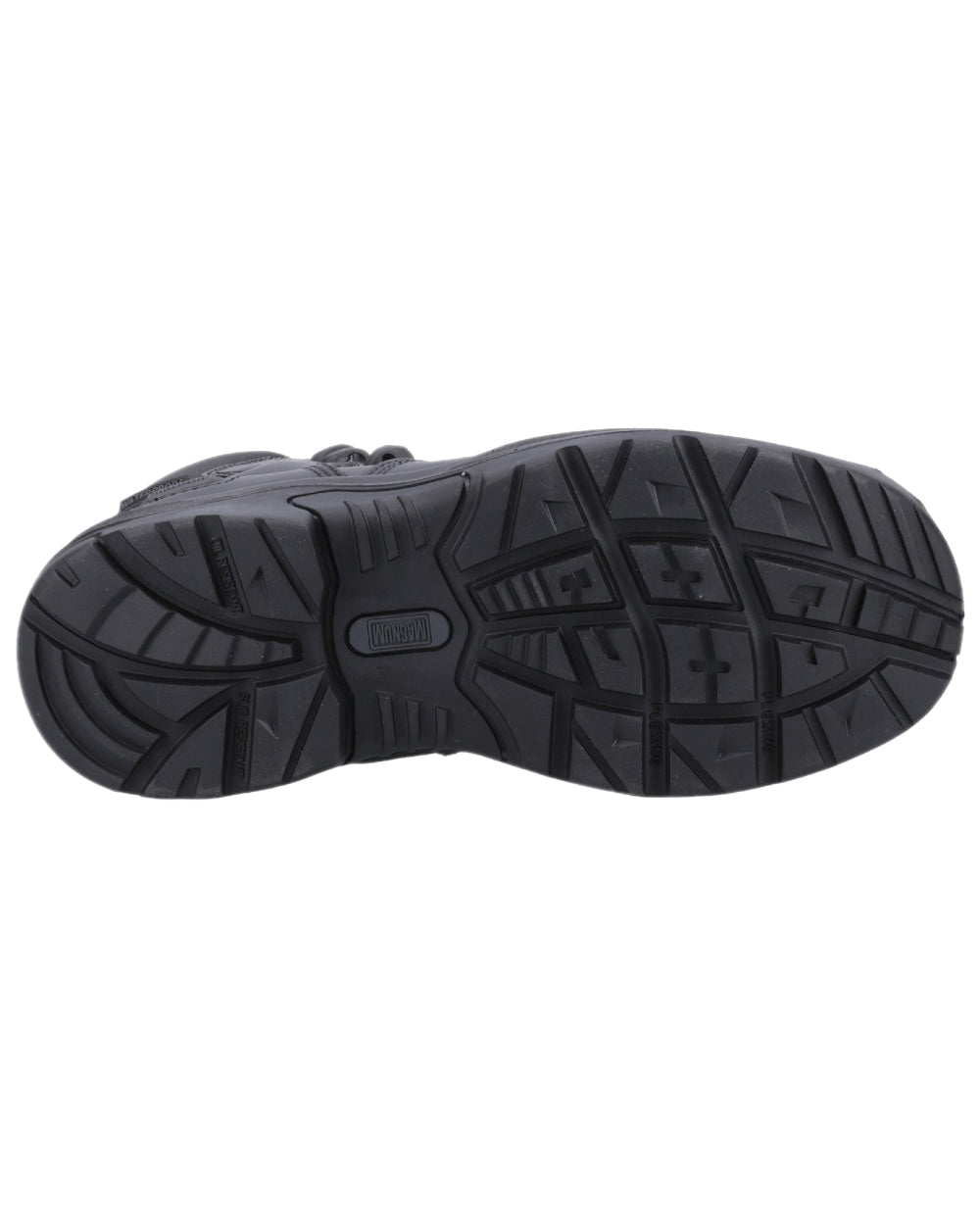 Black Coloured Magnum Responder Side-Zip CT CP Waterproof Uniform Safety Boots on white background 