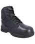 Black Coloured Magnum Strike Force 6.0 Waterproof Boots on white background 