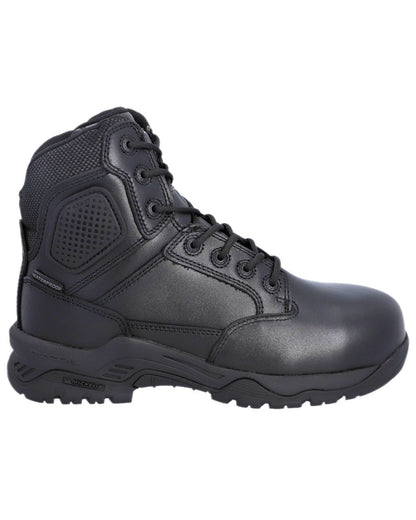 Black Coloured Magnum Strike Force 6.0 Waterproof Boots on white background 
