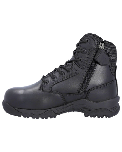 Black Coloured Magnum Strike Force 6.0 Waterproof Boots on white background 