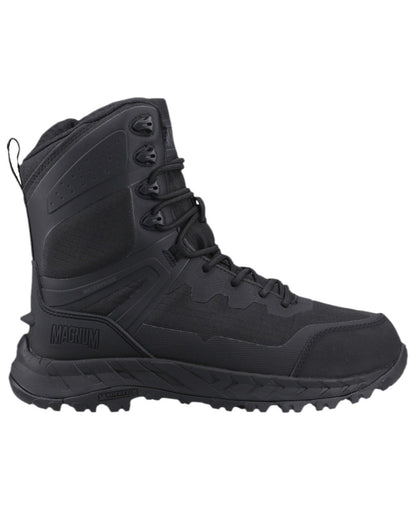 Black Coloured Magnum Ultima Pro 8.0 Waterproof Side-Zip Uniform Boots on white background 