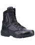Black Coloured Magnum Viper Pro 8.0 Plus Leather Waterproof Uniform Boots on white background 