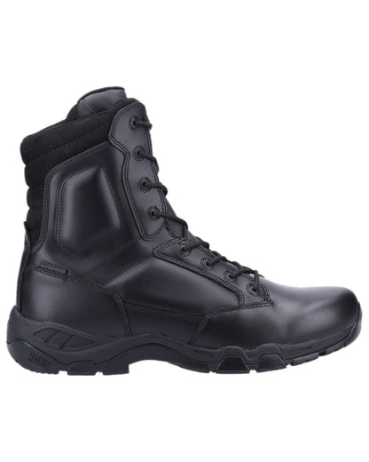 Black Coloured Magnum Viper Pro 8.0 Plus Leather Waterproof Uniform Boots on white background 