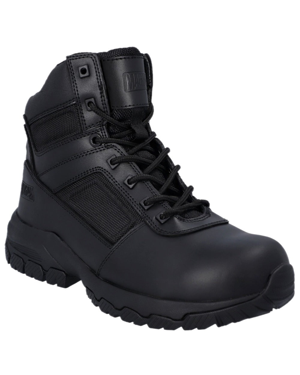 Black Coloured Magnum Womens Vanguard 6.0 Occupational Boots on white background 