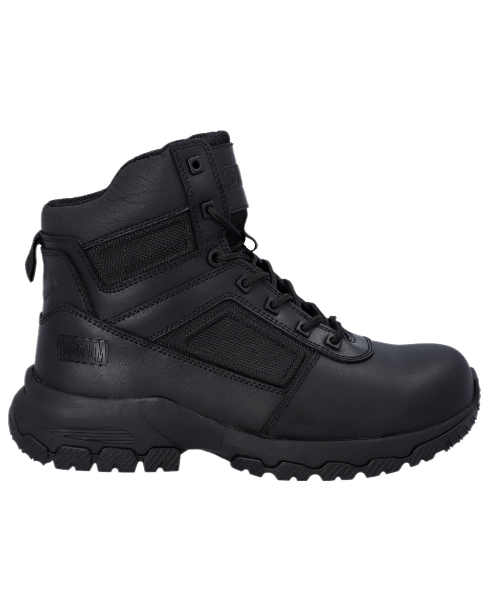 Black Coloured Magnum Womens Vanguard 6.0 Occupational Boots on white background 