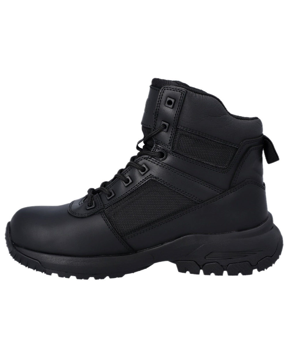 Black Coloured Magnum Womens Vanguard 6.0 Occupational Boots on white background 