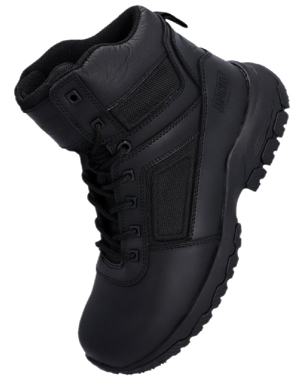 Black Coloured Magnum Womens Vanguard 6.0 Occupational Boots on white background 