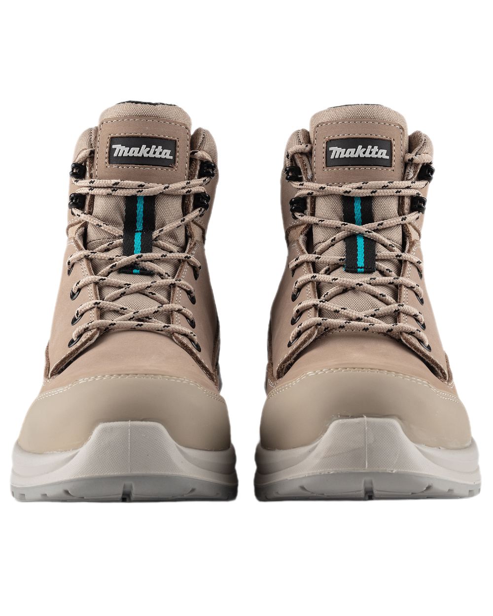 Stone Coloured Makita Mens Anjo Safety Boots on white background 