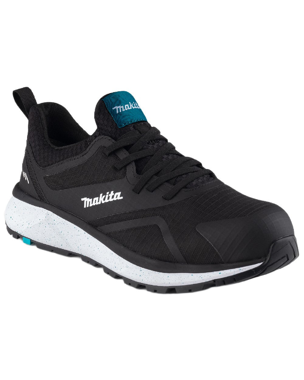 Black Coloured Makita Mens Kobe Safety Trainers on white background 