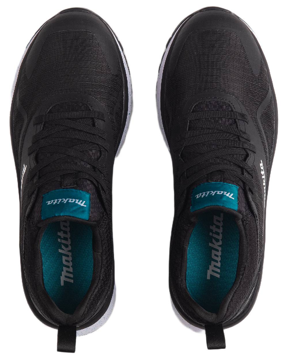 Black Coloured Makita Mens Kobe Safety Trainers on white background 