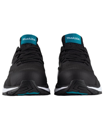Black Coloured Makita Mens Kobe Safety Trainers on white background 