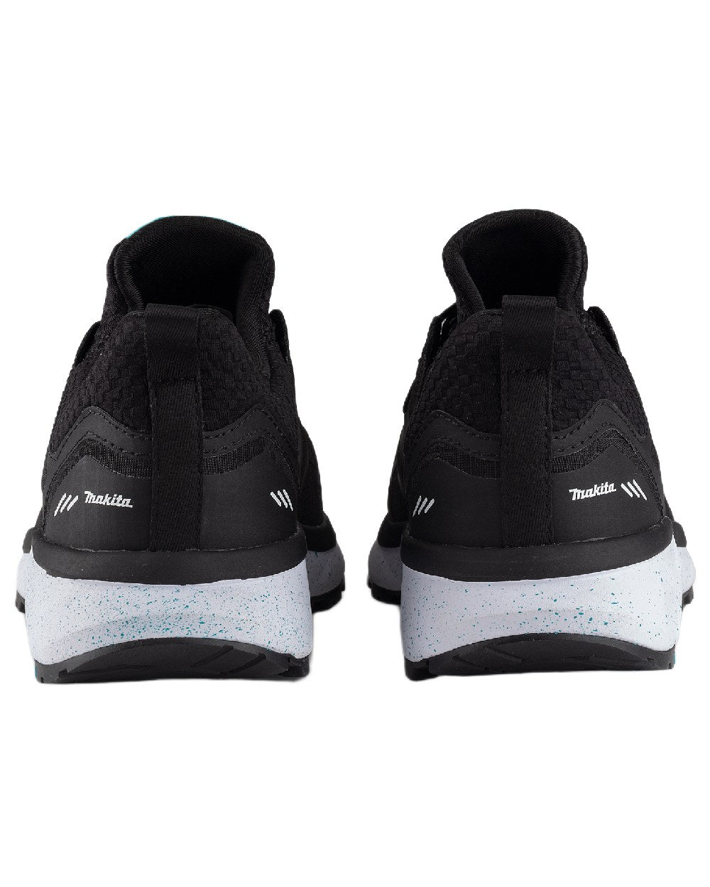 Black Coloured Makita Mens Kobe Safety Trainers on white background 