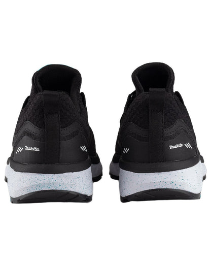 Black Coloured Makita Mens Kobe Safety Trainers on white background 