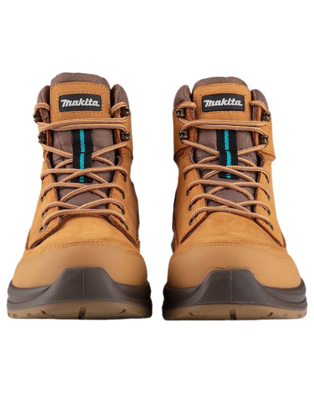 Tan Coloured Makita Mens Kyoto Safety Boots on white background 