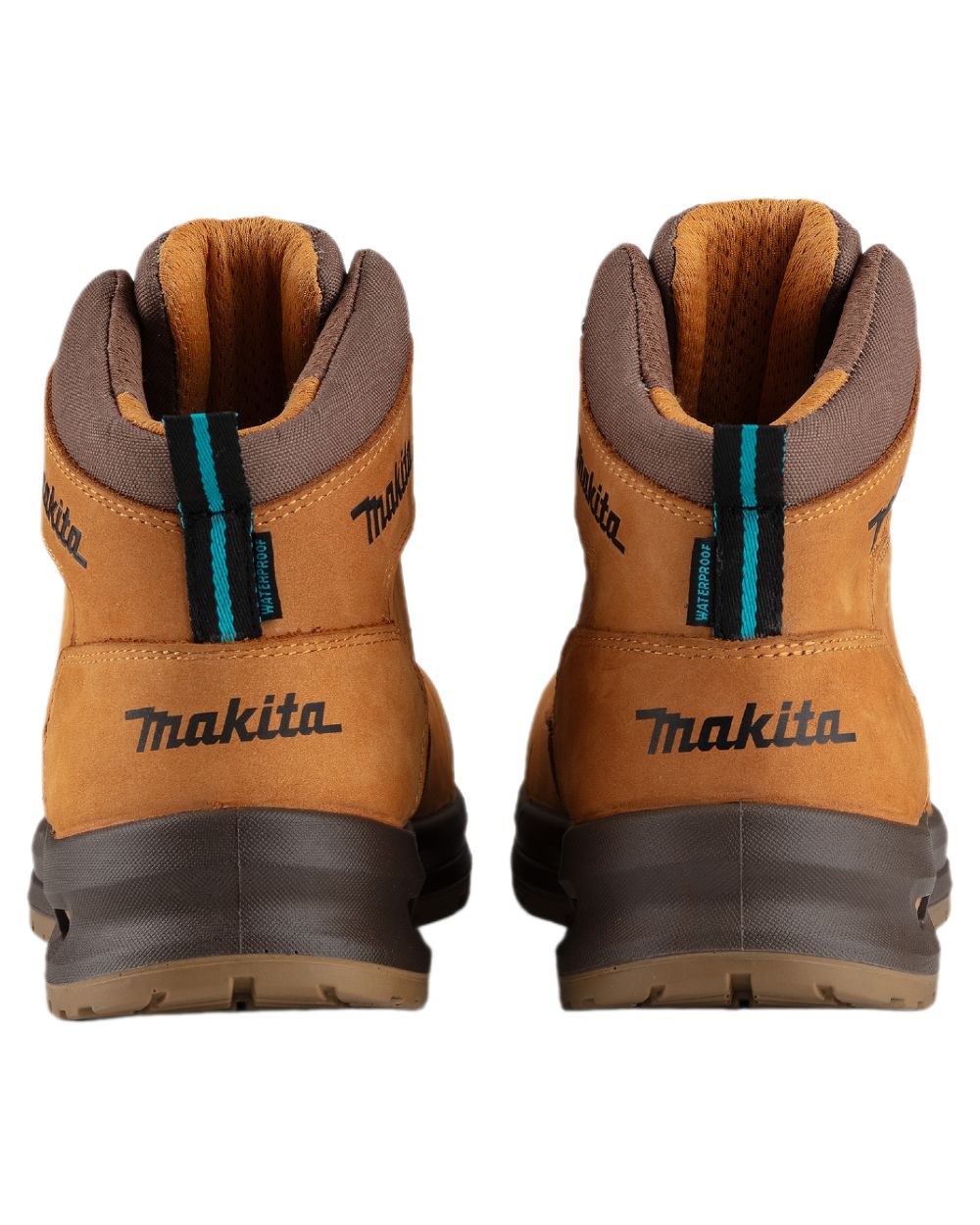 Tan Coloured Makita Mens Kyoto Safety Boots on white background 