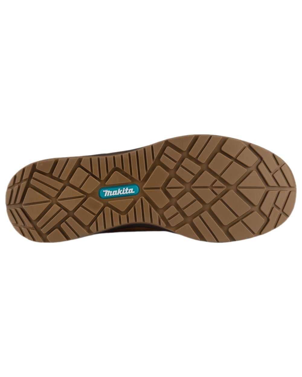 Tan Coloured Makita Mens Kyoto Safety Boots on white background 