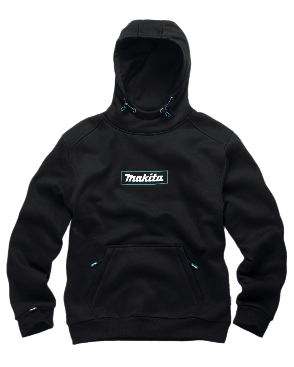 Black Coloured Makita Mens Origin Hoodie on white background 
