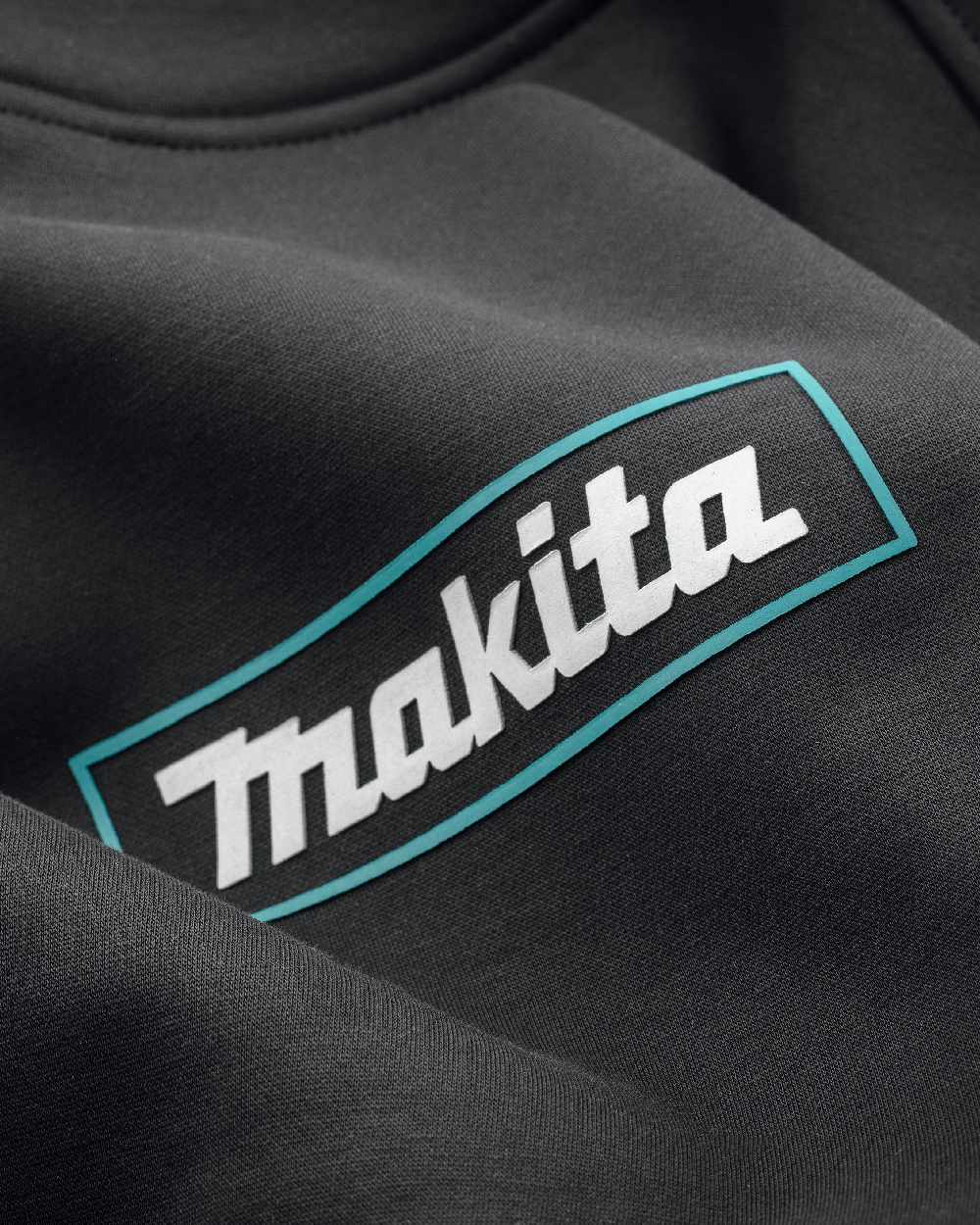 Black Coloured Makita Mens Origin Hoodie on white background 