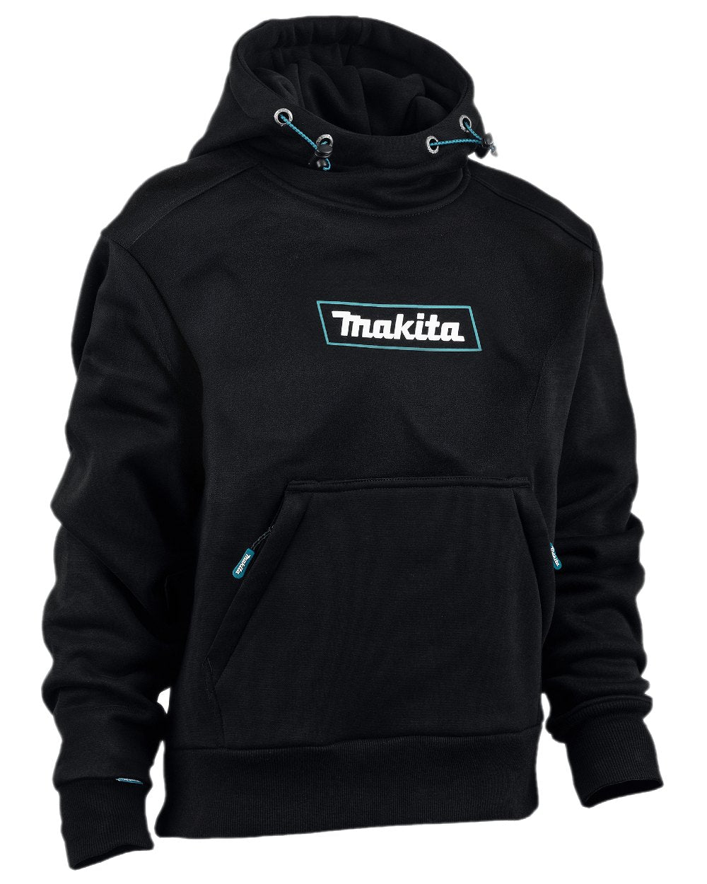 Black Coloured Makita Mens Origin Hoodie on white background 