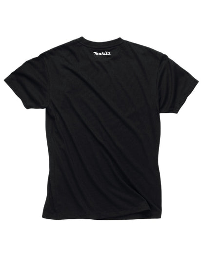 Black Coloured Makita Mens Origin T-Shirt on white background 