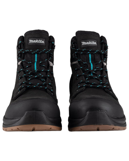 Black Coloured Makita Mens Osaka Safety Boots on white background 