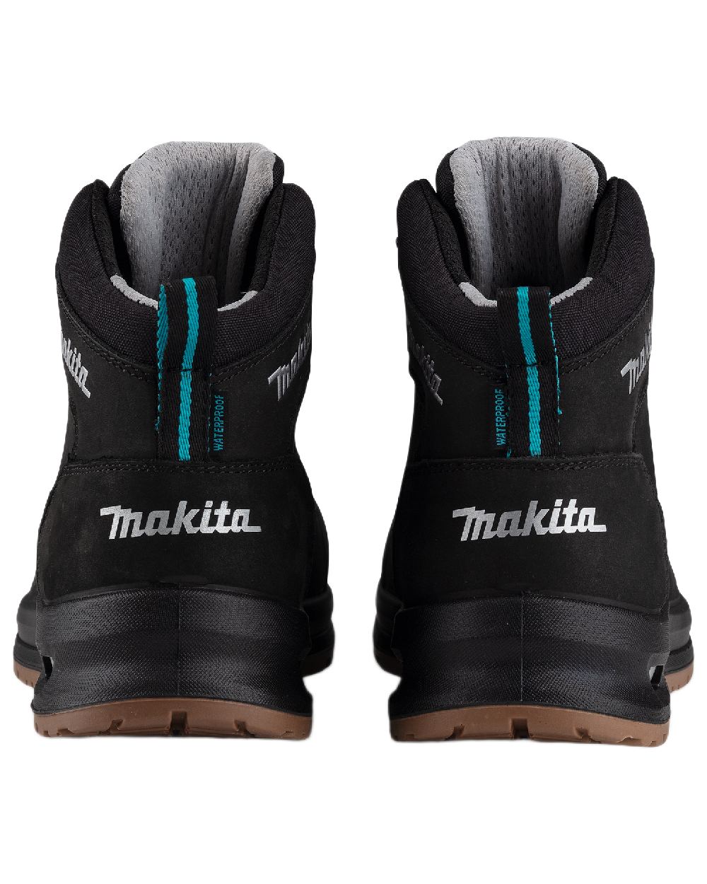 Black Coloured Makita Mens Osaka Safety Boots on white background 
