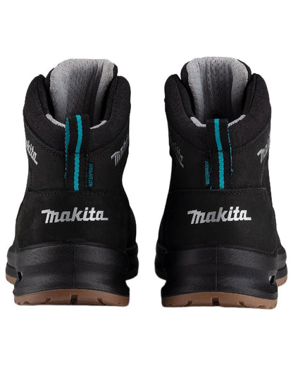 Black Coloured Makita Mens Osaka Safety Boots on white background 