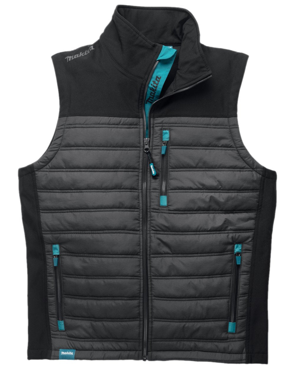 Grey Coloured Makita Mens Shield Bodywarmer on white background 
